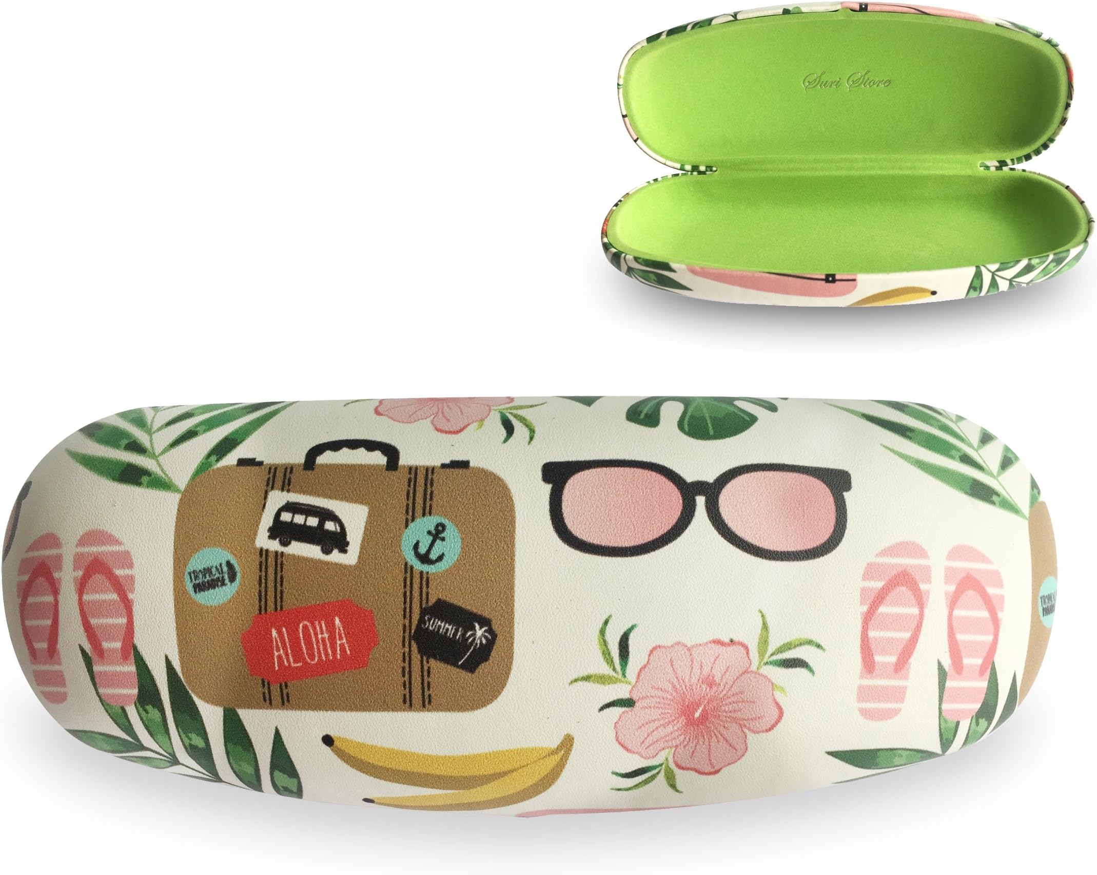 Eyeglasses Clamshell Hard Case Cactus Printed Cute Protective Holder