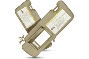 UMISHI Left Driver & Right Passenger Side Sun Visor for Toyota Highlander 2014 2015 2016 2017 2018 2019 Grey with Light Replace # 74310-0E072-B0 (Beige)