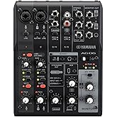 Yamaha AG06MK2 Black 6-Channel Live Streaming Loopback Mixer/USB Interface with Steinberg Software Suite