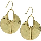 SPUNKYsoul Boho Earrings for Women Gold Silver Copper Dangle Oval or Round Ethnic Trendy Western Hammered Gift Handmade Mixed Metal African Jewelry