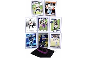 G.O.A.T CHASER Baltimore Ravens Cards: Lamar Jackson, Derrick Henry, Zay Flowers, Mark Andrews, Justin Tucker, Rashod Bateman, DeAndre Hopkins, Joe Flacco ASSORTED Football Stars & GOATs Trading Card & Wristbands Gift Pack