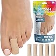 ZenToes Fabric Toe Protectors | Promotes Skin Hydration & Blister Prevention | Medical-Grade Gel Lining | Washable & Reusable Corn, Callus & Ingrown Toenail Relief Between Toes | Medium, 5-Pack
