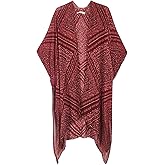 Moss Rose Women's Beach Cover up Swimsuit Kimono with Bohemian Floral Print, Loose Casual Resort Wear