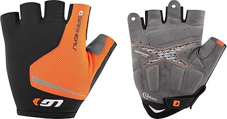 orange cycling gloves