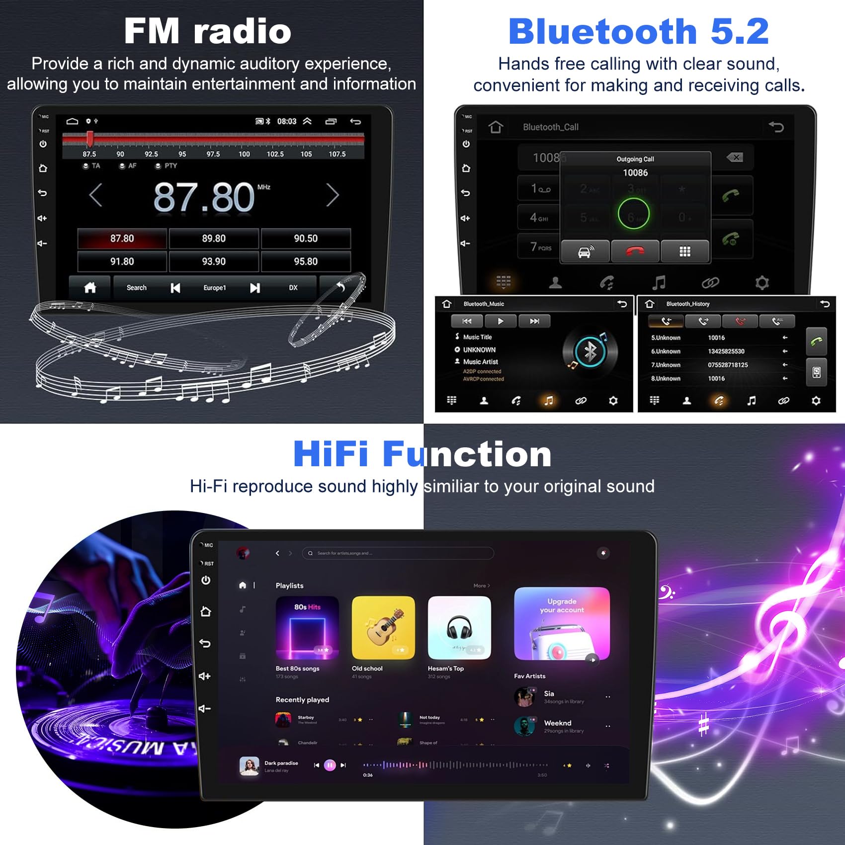 4G+64G Car Radio for Mitsubishi Outlander 2012-2018 Head Unit with Wireless Carpaly & Android Auto,10 Inch IPS HD Touch Screen Car Stereo Support GPS/Bluetooth 5.2/FM/Backup Camera/WiFi/SWC