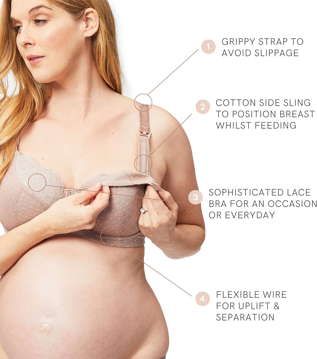 Cake Maternity TimTams Flexi Wire Nursing Bra, Balcony Supportive Maternity Bra for Breastfeeding at  Women’s Clothing store
