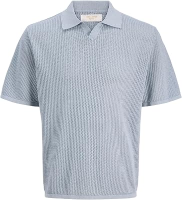 Jorcassis Knit Twisted Split Neck Polo