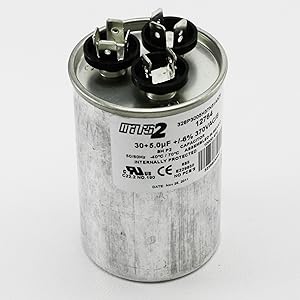 Motor Dual Run Capacitor Round 30 + 5 uf MFD 370 Volt VAC 12764