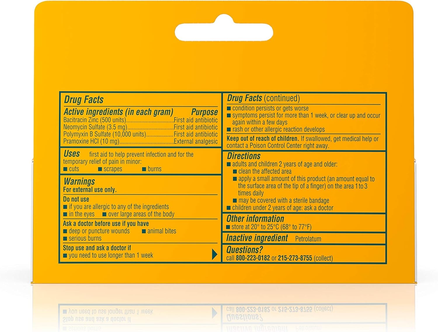 Neosporin + Maximum-Strength Pain Relief Dual Action Antibiotic Ointment with Bacitracin Zinc, 1 oz: Health & Personal Care