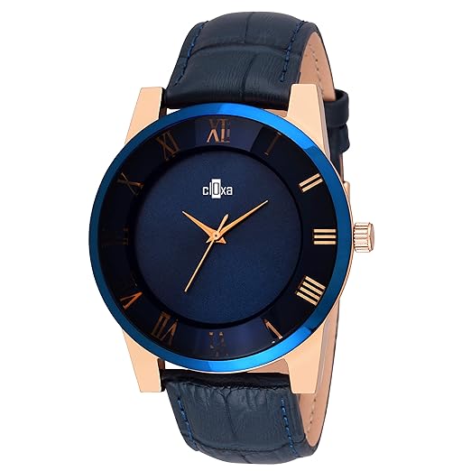 Cloxa Analog Blue Dial Formal Mens Watch