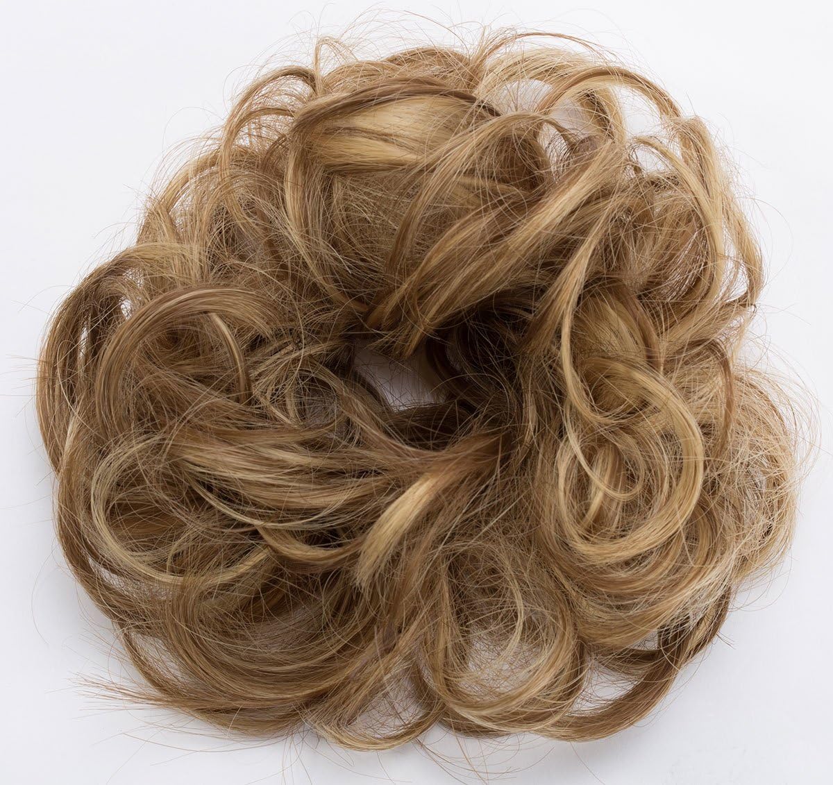 Scrunchy Scrunchie Bun Updo Hairpiece Hair Ribbon Ponytail Extensions Hair Extensions Wavy Curly Messy Hairs Bun Donut Hairs Chignons Wig Light Brown to Ash Blonde - Image 3