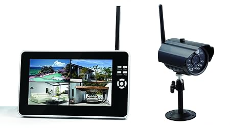 Baby Monitor Digital Überwachungkamera mit 7” TFT LCD Monitor 2.4GHz 4CH wireless Outdoor und Indoor CCTV Sicherheitskameras 