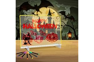 WTOPAVTN Lumiboard Led Drawing Board with 7 Colors,Light Up Acrylic Cosmody Drawing Board,Glowing Acrylic Dry Erase Board with Light,Lumiboard Led Boards to Write On,Halloween Gifts for Kids