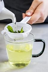 KitchenCraft Round Nylon-Mesh Sieve 7cm Tea Strainer White KCSTRPL70 view 4