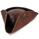 Skeleteen Faux Leather Pirate Hat - Brown