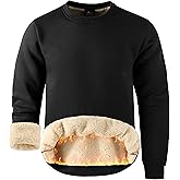 ZITY Mens Warm Winter Heavy Sweatshirt Fleece Pullover Crewneck Thick Sherpa Lined Thermal Sweatshirts Sherpa Sweater