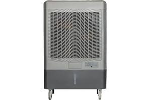 Portable Swamp Coolers - 5300 CFM MC61M Evaporative Air Cooler with 3-Speed Fan - Water Cooler Fan 1600 Sq. ft. Coverage High Velocity Outdoor Cooling Fan Swamp Cooler by Hessaire - Gray