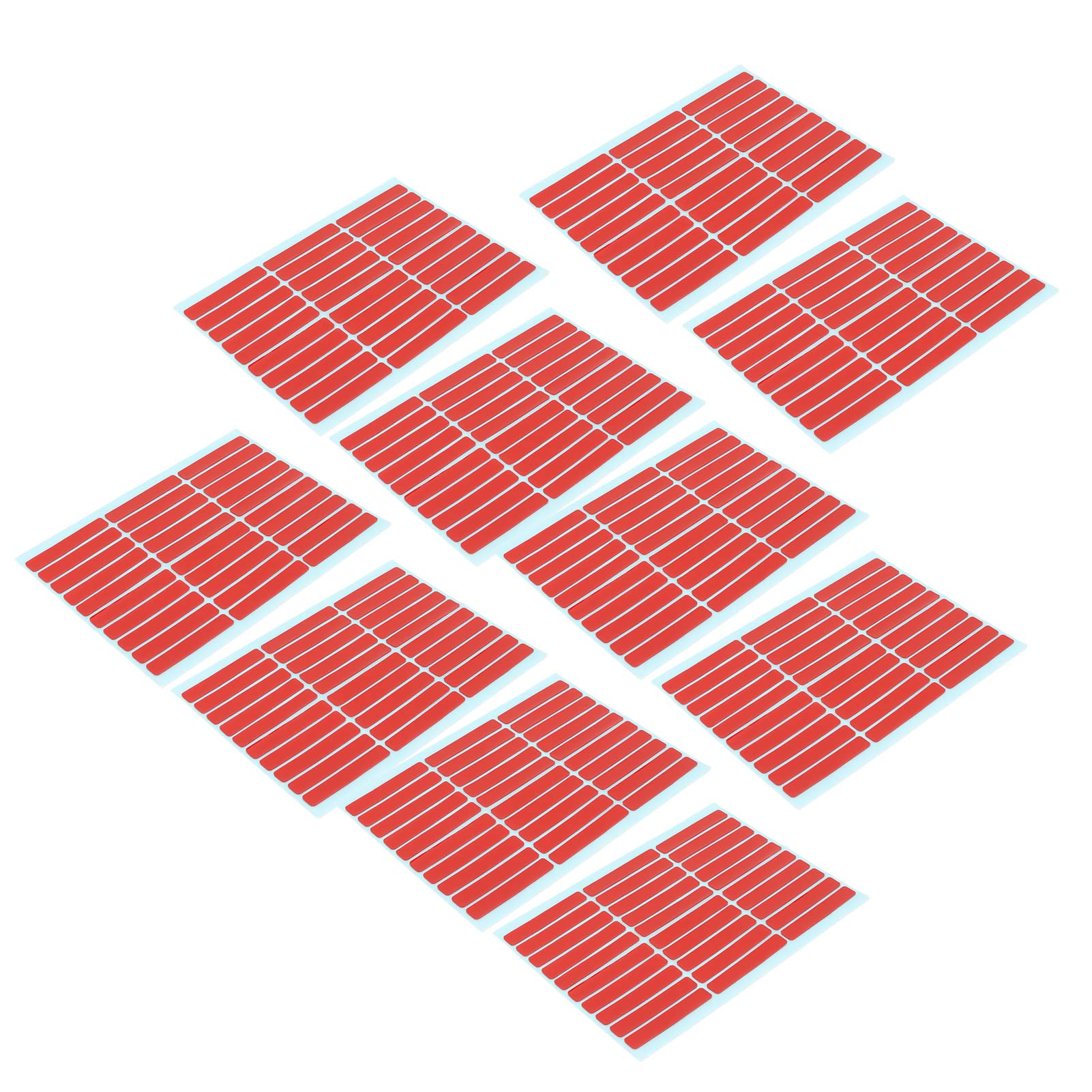 FOLOSAFENAR Nail Art Display Tape, Double Sided, Precut for Nails, 10 Sheets, Red