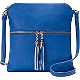 Solene Womens Lightweight Medium Crossbody Purse with Tassel, Perfect Size Crossbody Bags for Daily Use, travel