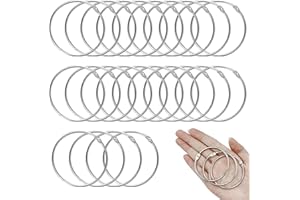 24 Pack 4 Inch Large Loose Leaf Binder Rings, Multipurpose Curtain Hooks Shower Rings Keyrings Book Rings for DIY Crafts Offi