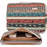 kayond Water-Resistant Canvas 17 Inch Laptop Sleeve-Red Bohemia