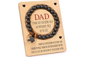 LEJIAJINW Gifts for Dad from Daughter, Best Dad Mom Teacher Gifts Bracelet, Thank You Dad Mom Teacher Appreciation Gifts for Birthday, Mothers Day, Fathers day