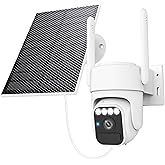 3-Link Solar Security Cameras Wireless Outdoor, 360°View, Color Night Vision, SD/Cloud Storage, Auto Tracking, 2-Way Talk, 2.4GHz WiFi, IP65 Waterproof