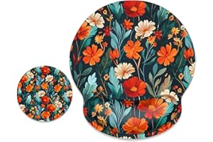 ITNRSIIET Ergonomic Mouse Pad with Wrist Support, Mouse Pad with Wrist Rest and Coaster Set, Office Supplies Non-Slip Mouse P