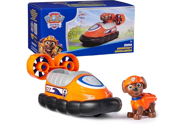 PAW Patrol, Zuma’s Hovercraft, Toy Vehicle with Collectible Action Figure, Sustainably Minded Kids Toys for Boys & Girls Ages