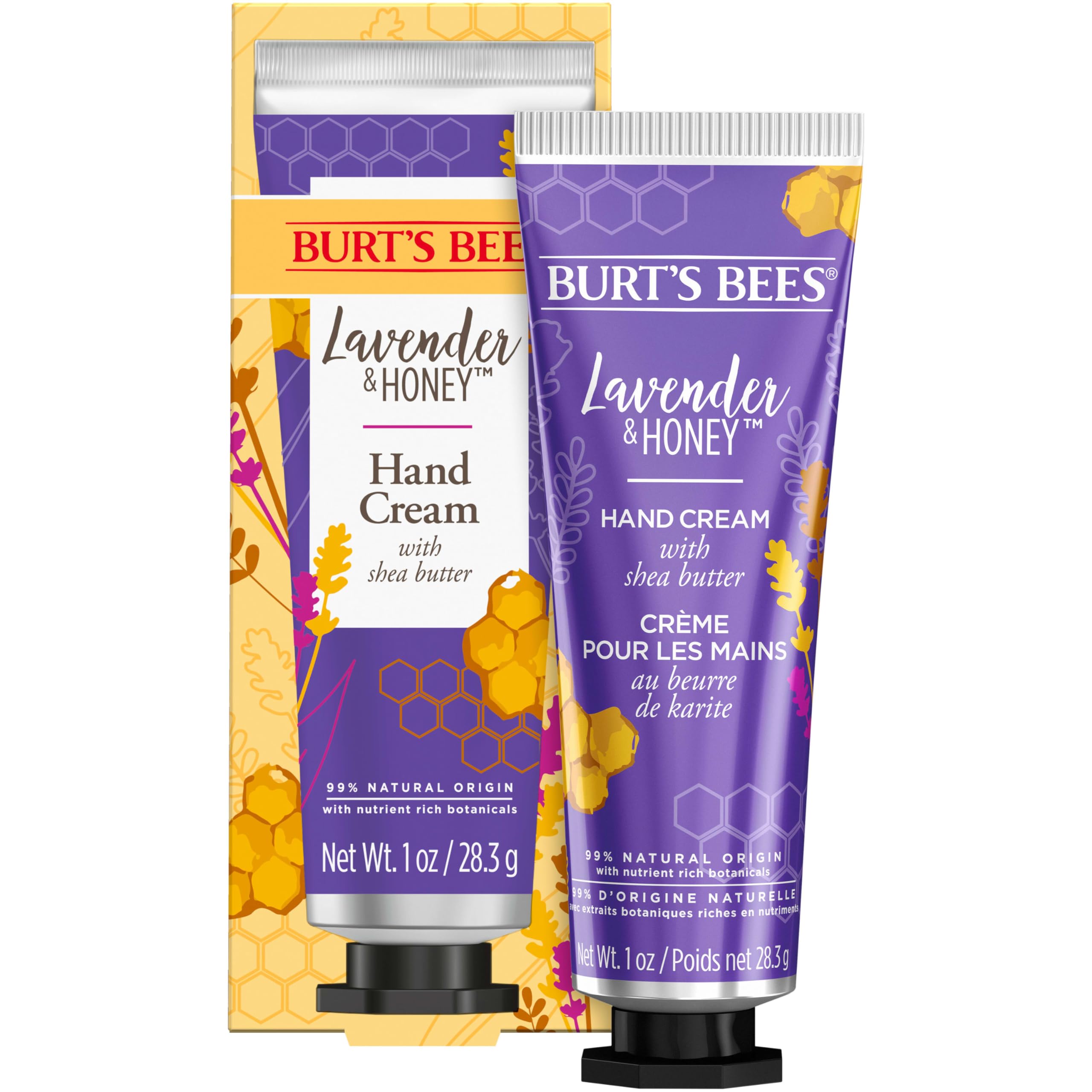 Burt's Bees Lavender and Hand Cream, Honey, 30 millilitre
