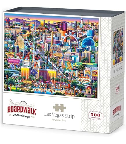 Amazon.com: Boardwalk Puzzle Company Jigsaw Puzzle, Las Vegas