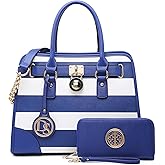 Dasein Women Handbags Top Handle Satchel Purse Shoulder Bag Hobo Bag Work Bag Set 2pcs