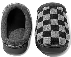UBFEN Mens Slippers for Indoor Bedroom Memory Foam