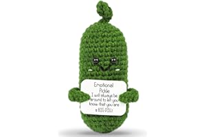 Hoedia Emotional Pickle Small Mother’s Day Easter Gifts for Women Men Her Him, Crochet Cucumber Cute Funny Inspirational Supp