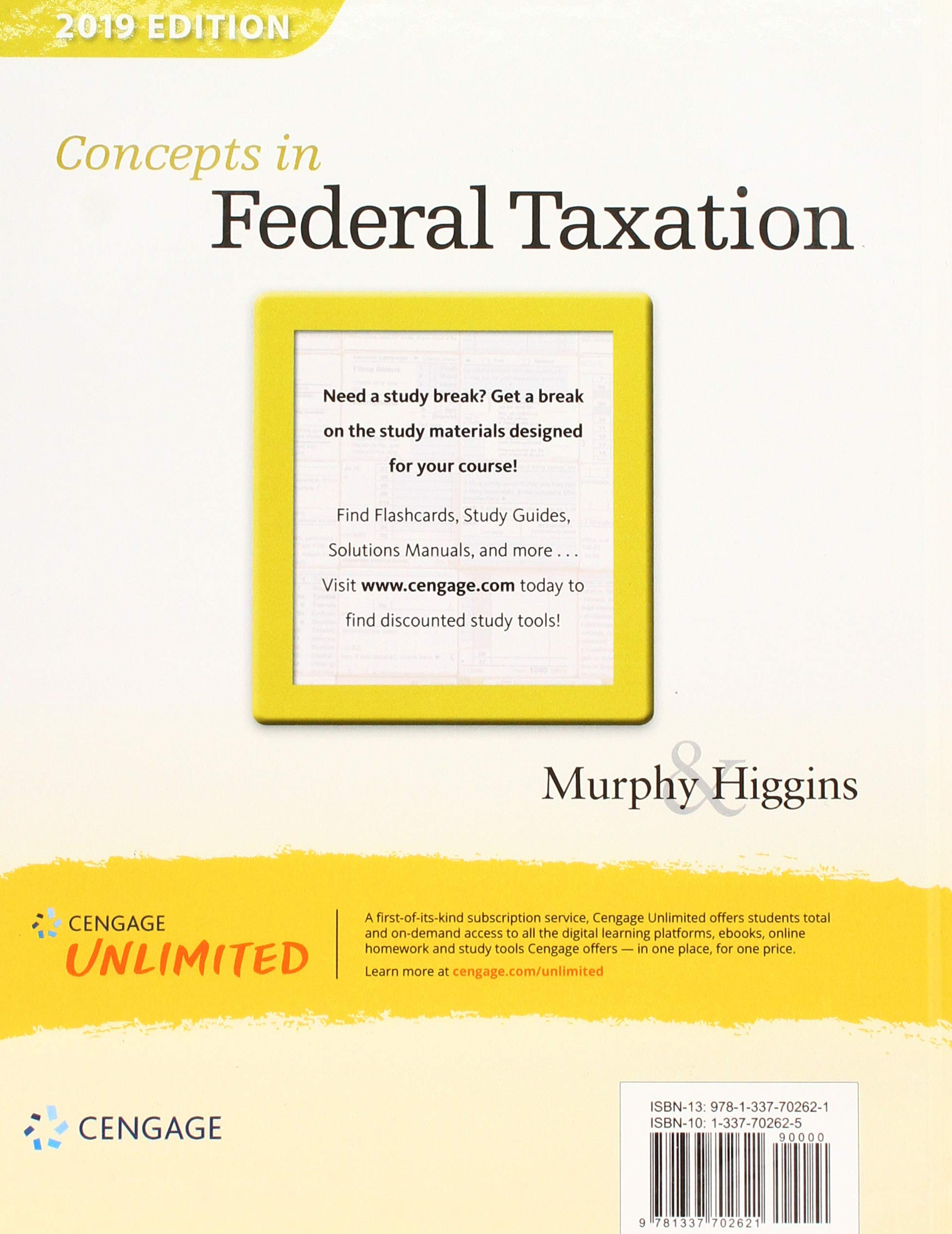 Concepts in Federal Taxation 2019 (with Intuit ProConnect Tax Online 2017  and RIA Checkpoint® 1 term (6 months) Printed Access Card): Kevin Murphy,  ...