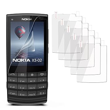 moex 5X Nokia X3-02 | Schutzfolie Klar Display Schutz [Crystal-Clear] Screen Protector Bildschirm Handy-Folie Dünn Displaysch