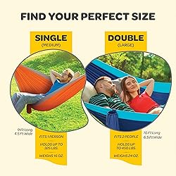 Durable Hammock 400 lb Capacity, Nylon Camping