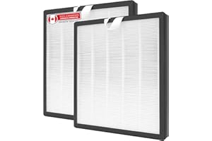 Vital 100S Lot de 2 filtres de rechange pour purificateur d'air LEVOIT Vital 100S, 3 en 1 H13 Ture HEPA – Filtres à charbon a
