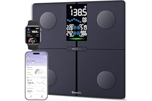 Ovutek Smart Scale for Body Weight, Professional Bathroom Digital Scale with BMI, Body Fat, Muscle Mass, Most Accurate to 0.05lb, Large Display High Accurate Body Composition Machine with Fitness App
