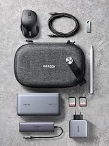 UGREEN Travel Accessories Bag Portable Cable Organiser Hard Case Black view 2