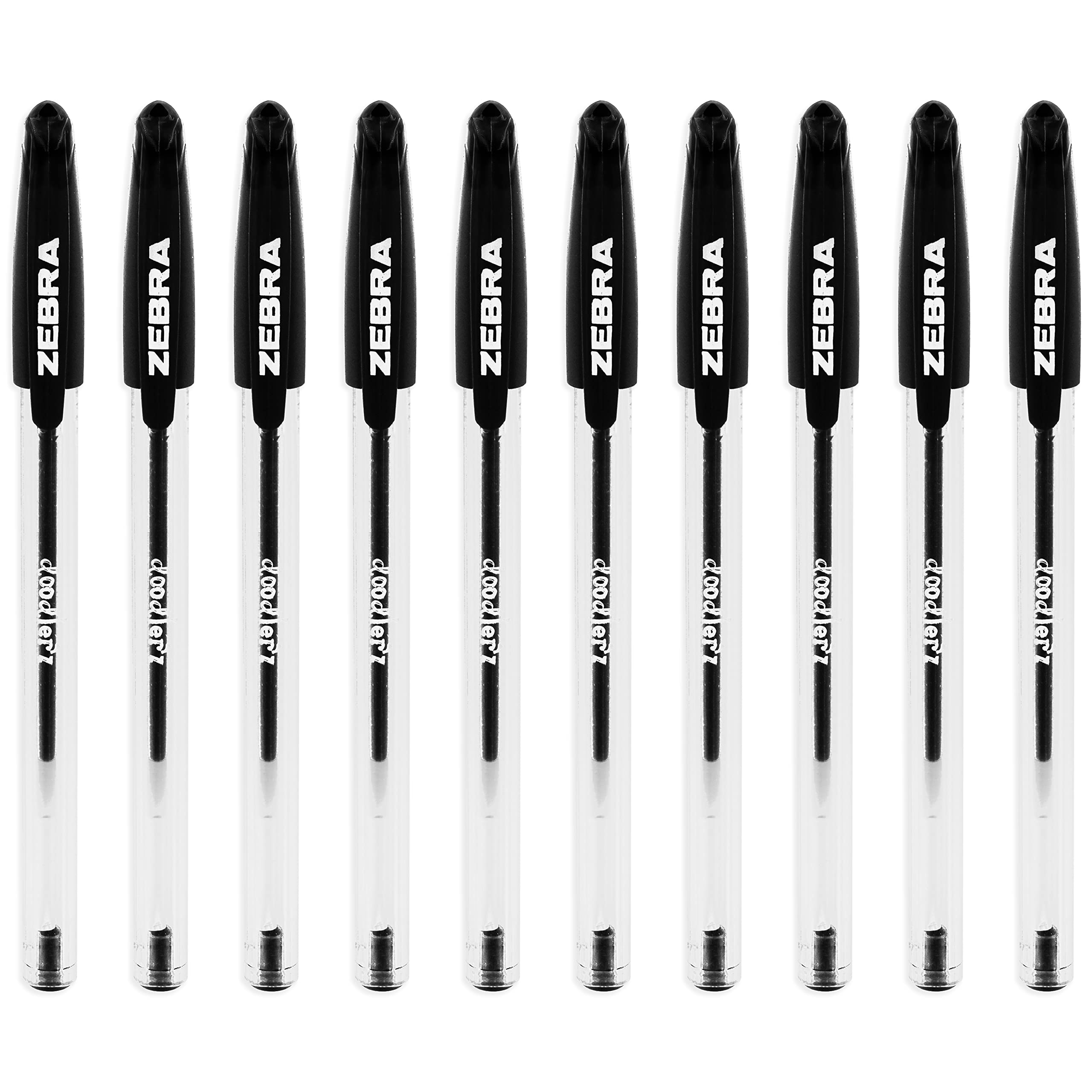 Zebra Doodler'z Stick Ballpoint Pen - 1.0mm - Black Ink - Pack of 10