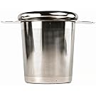 Tea Tribe In Cup Tea Infuser - Best 304 Stainless Steel Loose Tea Infuser - Extra Fine - 4 in. Wide - Fits Most Tea Cups - Single Cup Infuser for Teavana Green Tea - Brew In Mug Strainer + Lid