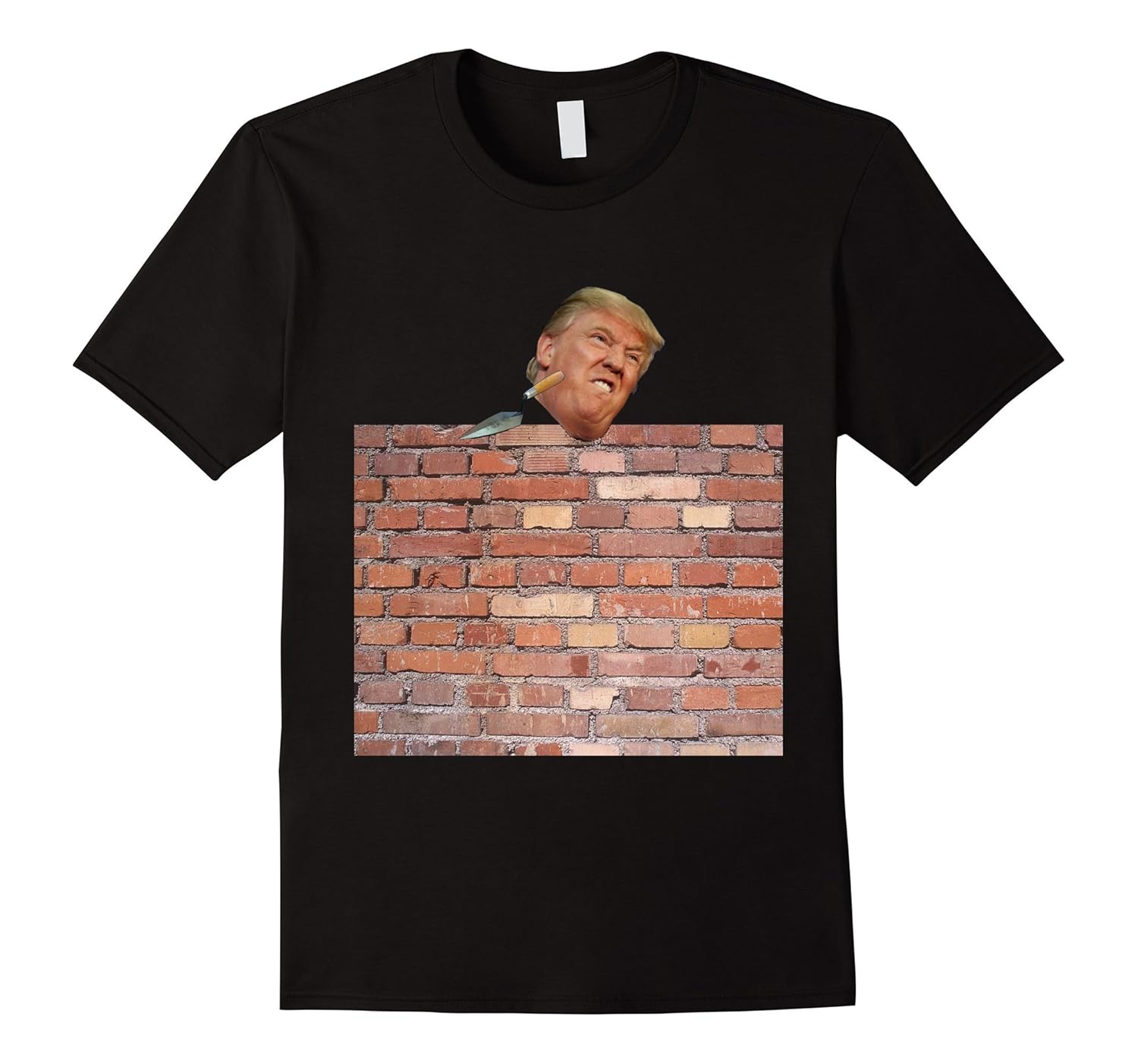 Funny Donald Trump No Ban No Border Wall Build T-Shirt-ANZ