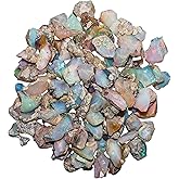 InfinityGemsArt 2pcs Raw Ethiopian Opal Stones Ultra Fire Natural Rough Gemstones for Jewelry Making DIY Crafts Chakra Healing Crystals Energy Stones October Birthstone Gem Collection