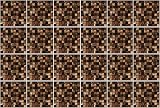 WALPLUS 15cm Metallic Brown Marble Mosaic Tile Stickers Pack of 24 view 4