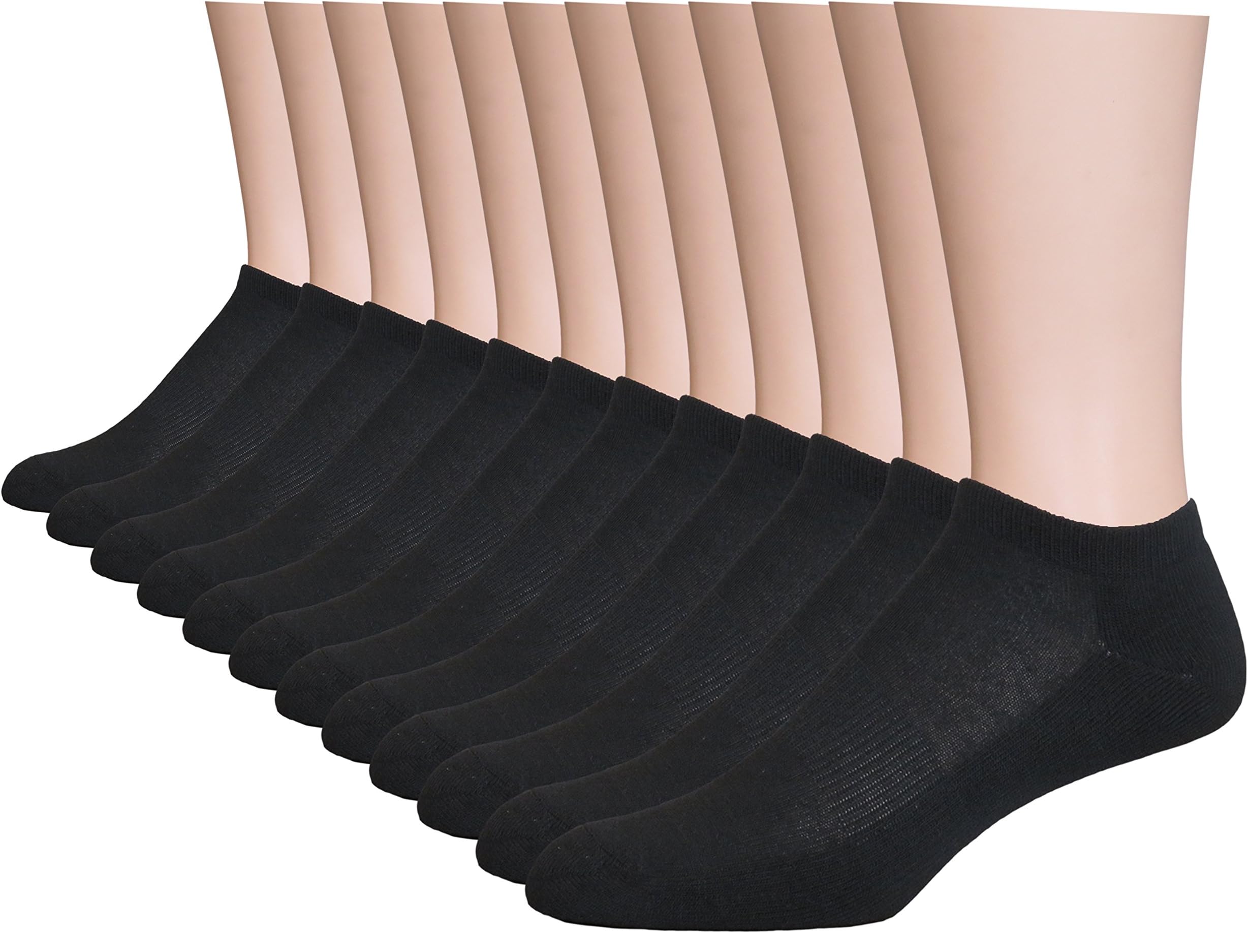 TopStep Men's Athletic Low cut/No Show Socks with Arch Suport and Cushion Sole - 12 Pack