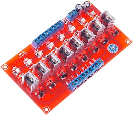 Amazon Com Smakn 8 Channel Plc Dc Amplifier Transistor Non Contact Relay Isolation Plate Home Audio Theater