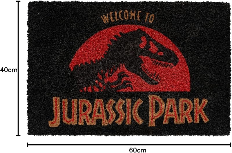 Jurassic Park Felpudo Entrada casa Fibra de Coco