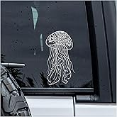 MYMKO Jellyfish Decal, Aesthetic Car Window Decals, 6 Inches UV DTF Tranfer Car Stickers, Beautiful Ocean Life Weatherproof Car Truck Window Bumper Sticker, Car Stickers and Decals for Women Men
