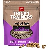 Cloud Star Tricky Trainers Crunchy Dog Treats, Liver, 8 oz Pouch | Low Calorie Training Reward, Made with Real Chicken Liver, No Wheat, Corn, Dairy, Recommended by Professional Trainers